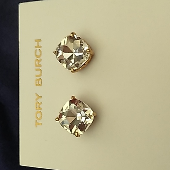 BRAND NEW - Authentic Tory Burch Swarovski Crystal Stud Earrings - Picture 3 of 11